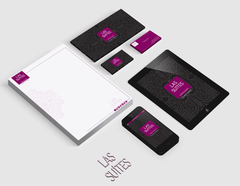 Diseño de identidad corporativa y de espacios para Las Suites